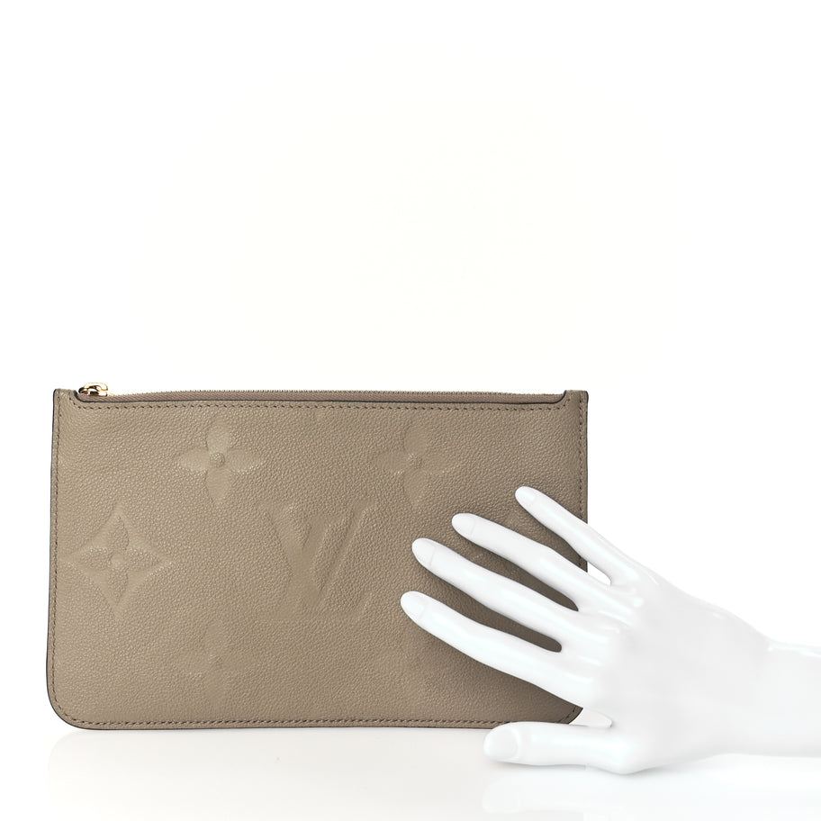 Louis Vuitton Empreinte Monogram Giant Neverfull MM Pochette Tourterelle Image 2