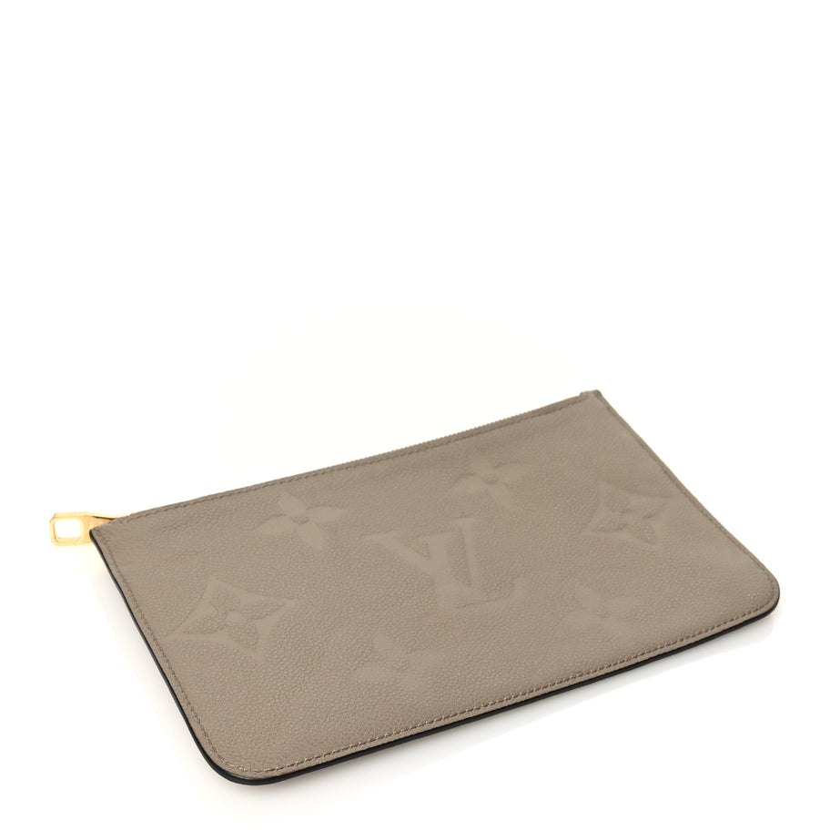 Louis Vuitton Empreinte Monogram Giant Neverfull MM Pochette Tourterelle Image 4