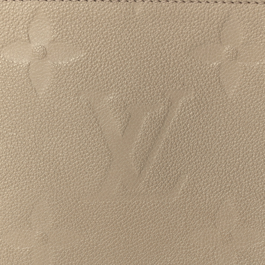 Louis Vuitton Empreinte Monogram Giant Neverfull MM Pochette Tourterelle Image 7