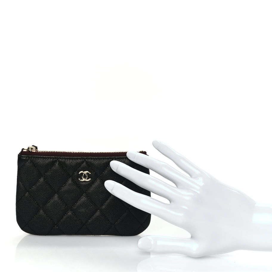 Chanel Caviar Quilted Small Cosmetic Case Black Image 2