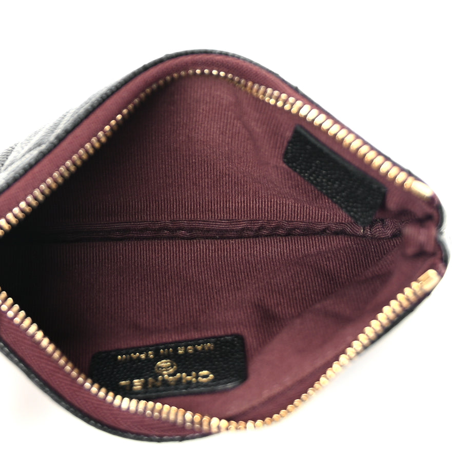 Chanel Caviar Quilted Small Cosmetic Case Black Image 6