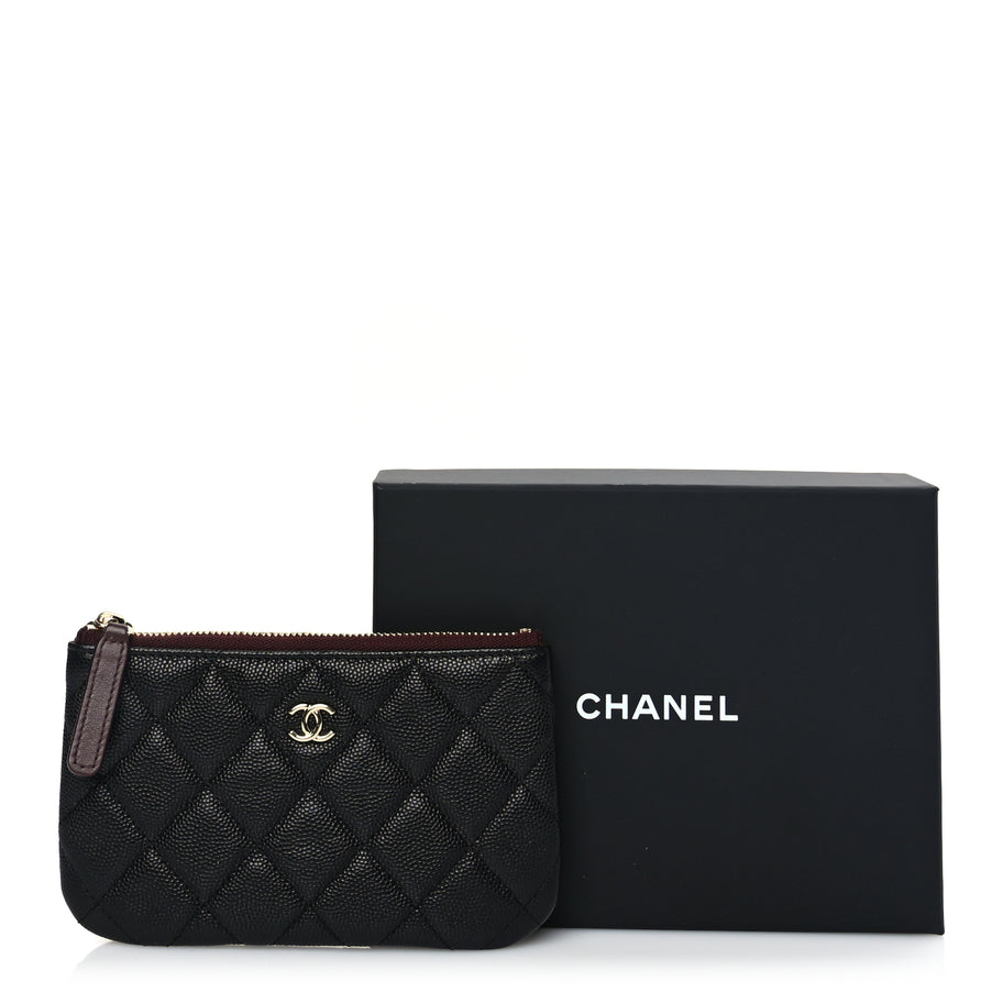 Chanel Caviar Quilted Small Cosmetic Case Black Image 9