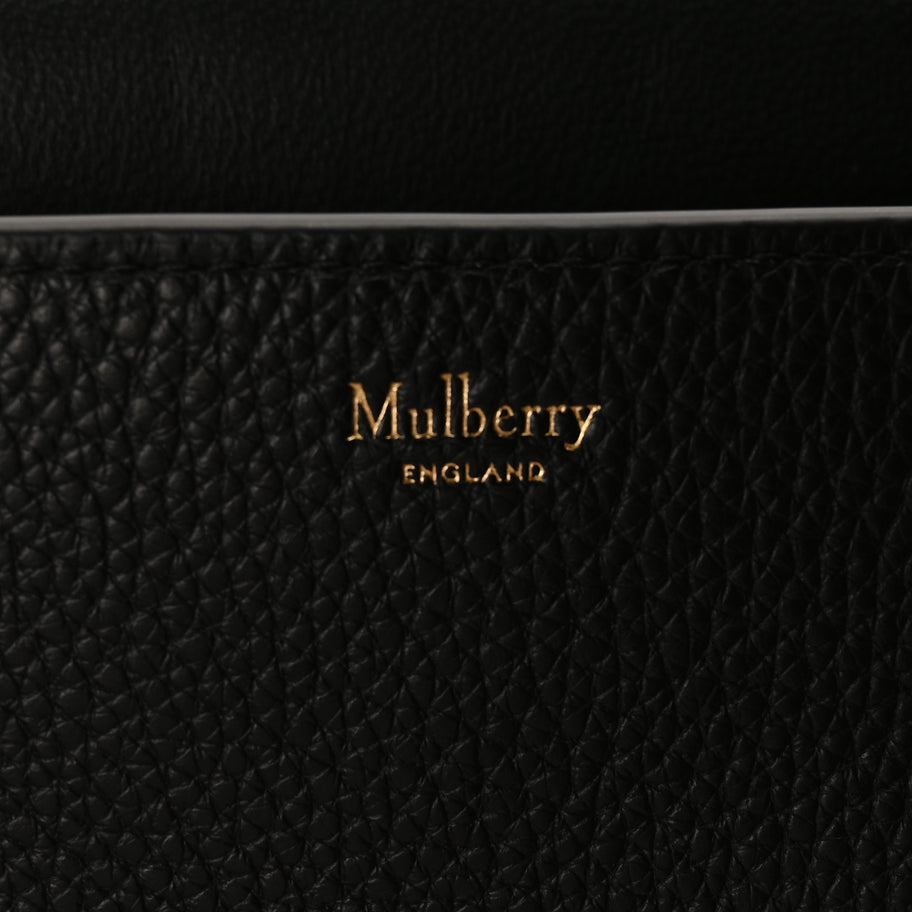 Mulberry Small Classic Grain Calfskin Small Darley Satchel Black Image 5