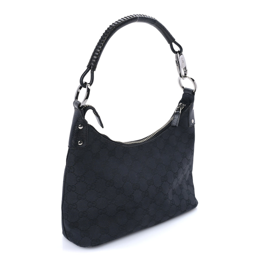 Gucci Monogram Classic Ring Hobo Black Image 2