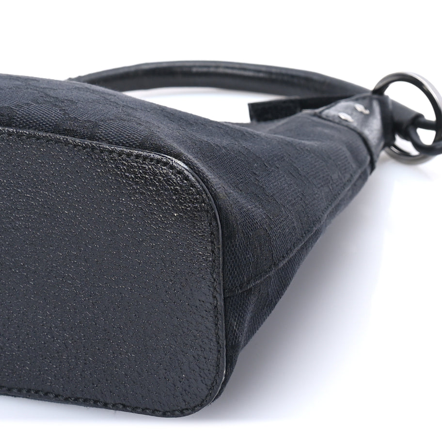 Gucci Monogram Classic Ring Hobo Black Image 8