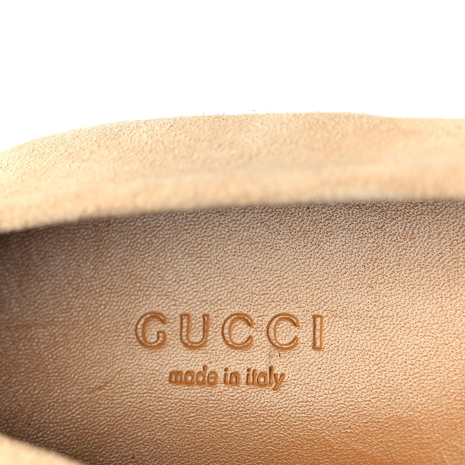 Gucci Suede Horsebit Womens Jordaan Loafers 39 Pink Sand Image 8