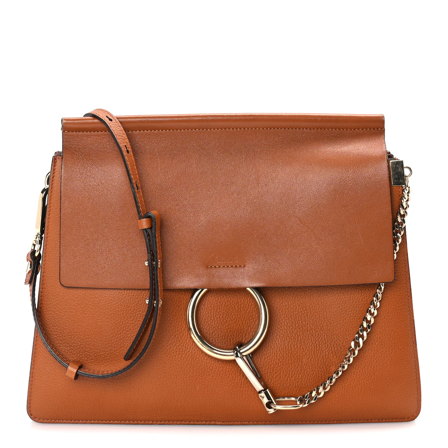 Chloe Calfskin Medium Faye Shoulder Bag  Caramel Image 1