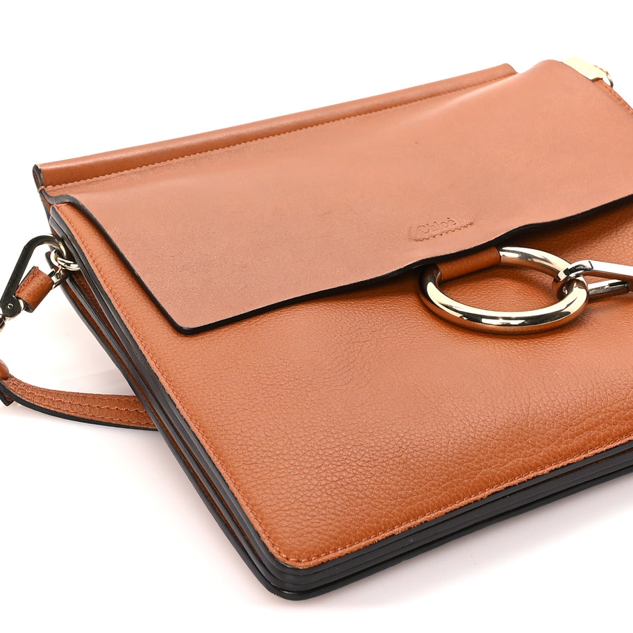 Chloe Calfskin Medium Faye Shoulder Bag  Caramel Image 7