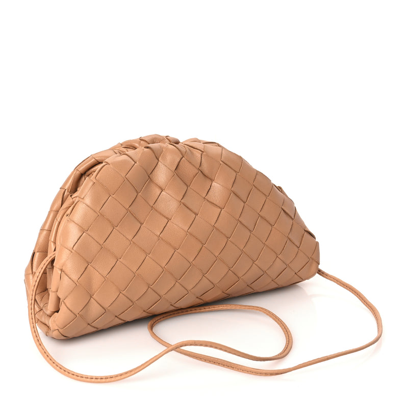  Bottega Veneta Nappa Intrecciato The Mini Pouch Almond