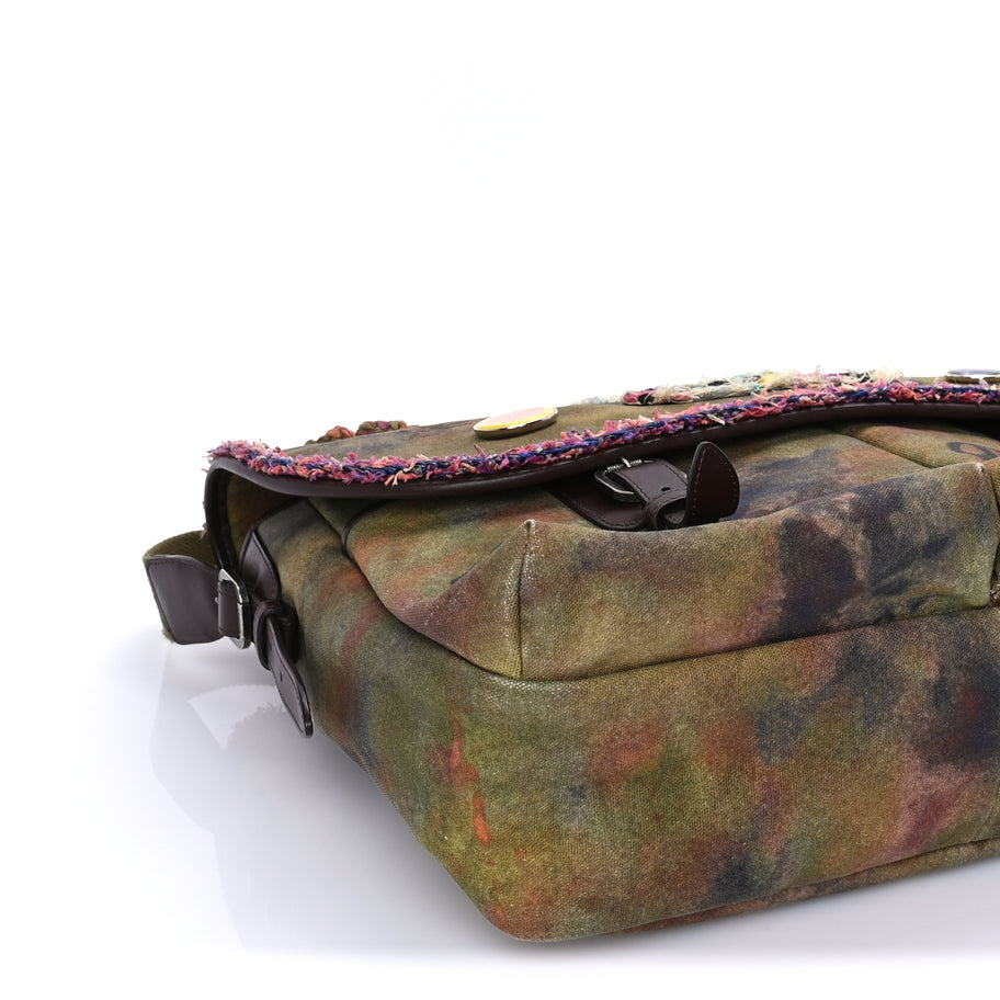 Chanel Washed Toile Large Graffiti On The Pavements Messenger Khaki Multicolor Image 8