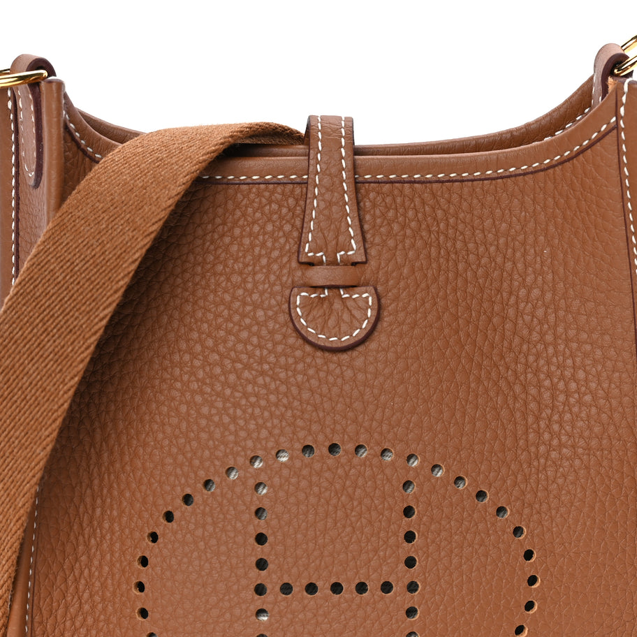 Hermes Taurillon Clemence Evelyne TPM Gold Image 6