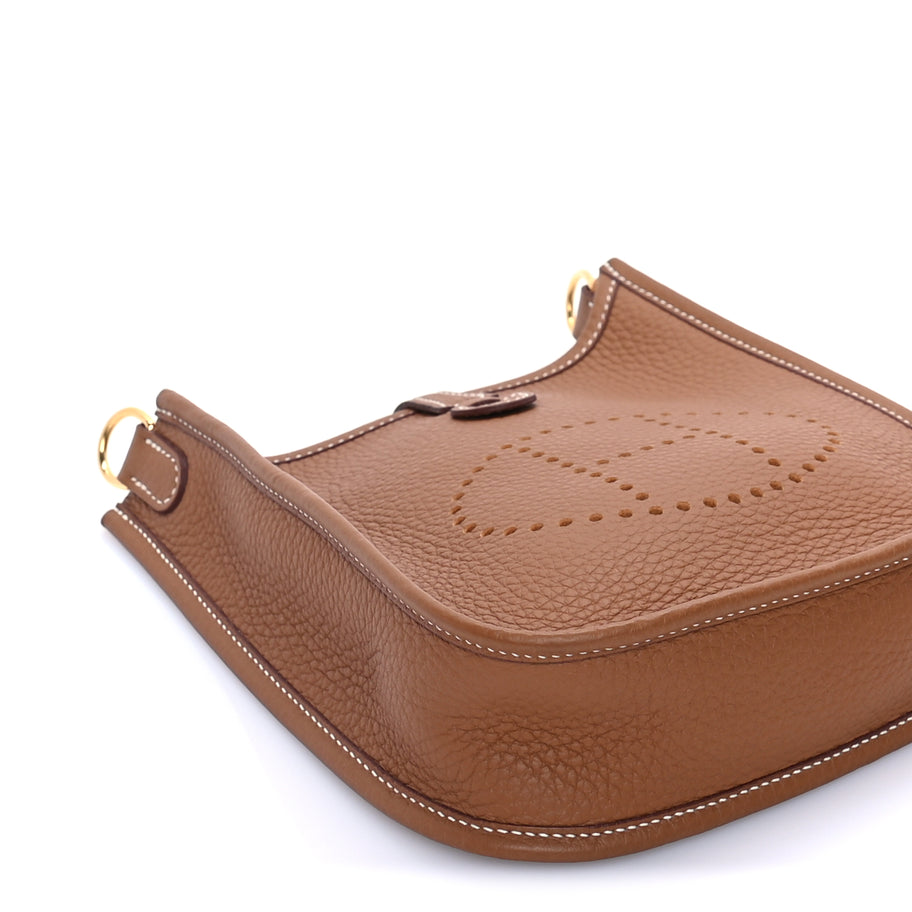 Hermes Taurillon Clemence Evelyne TPM Gold Image 7