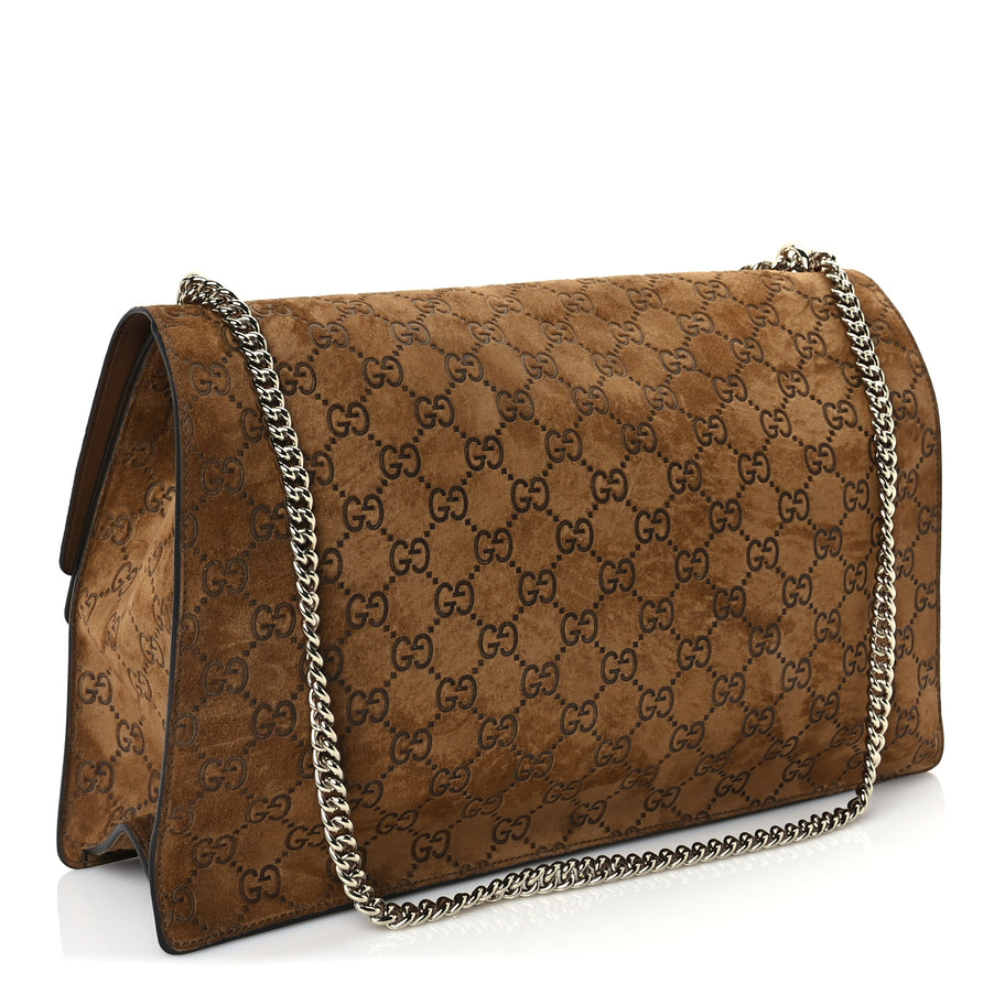 Gucci Suede GG Embossed Large Dionysus Shoulder Bag  Pepper Brown Image 2