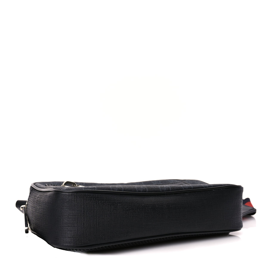 Gucci Soft GG Supreme Monogram Web Belt Bag Black Grey Image 3