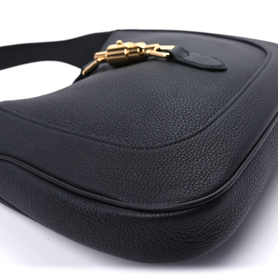 Gucci Pebbled Calfskin Small Jackie 1961 Hobo  Black Image 7