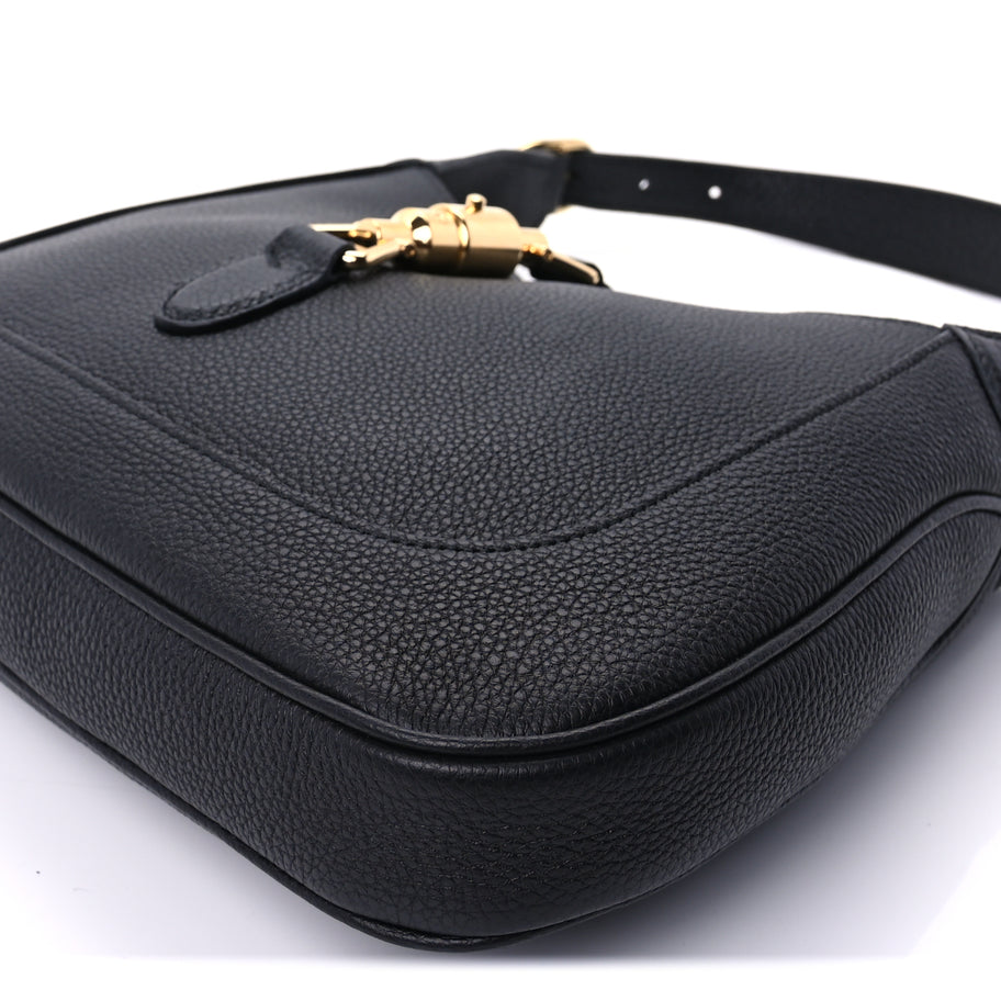 Gucci Pebbled Calfskin Small Jackie 1961 Hobo  Black Image 8