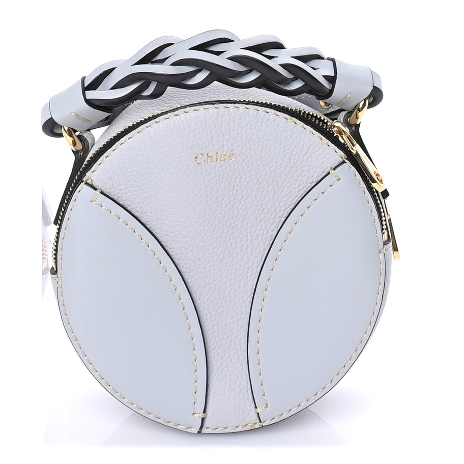 Chloe Grained Shiny Calfskin Mini Round Daria Bag Light Cloud Image 1
