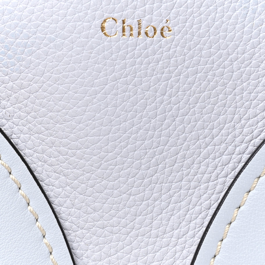 Chloe Grained Shiny Calfskin Mini Round Daria Bag Light Cloud Image 6