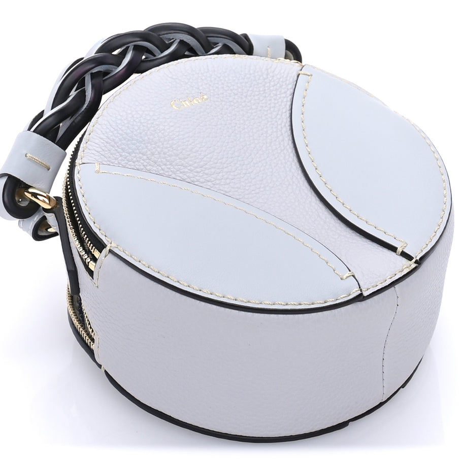 Chloe Grained Shiny Calfskin Mini Round Daria Bag Light Cloud Image 7