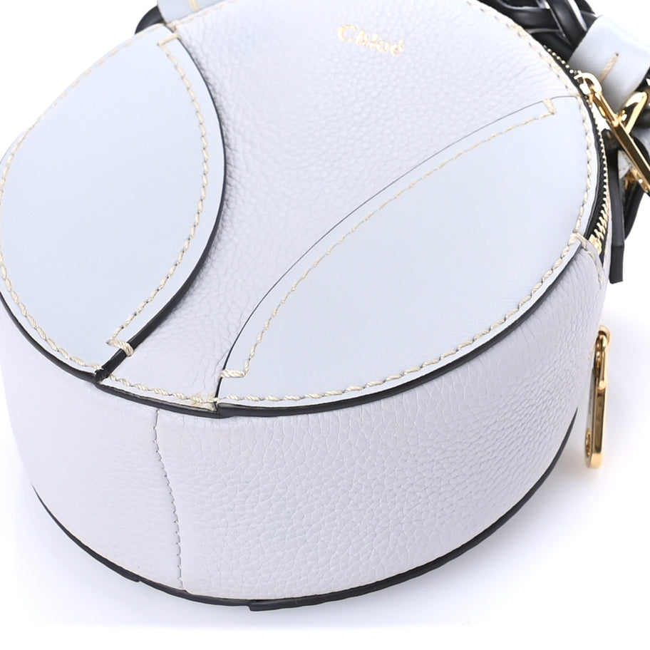 Chloe Grained Shiny Calfskin Mini Round Daria Bag Light Cloud Image 8