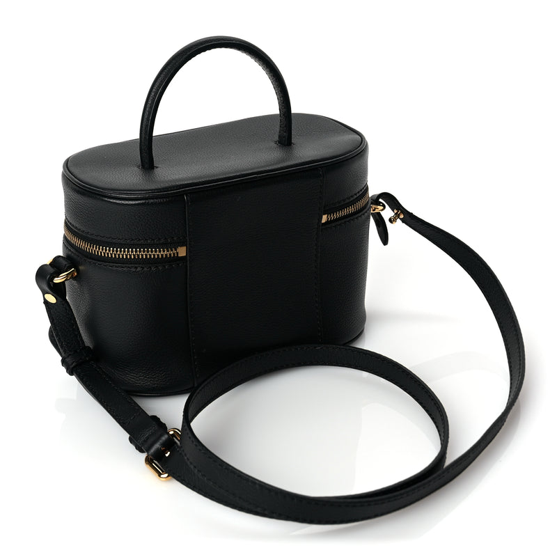  Versace Grained Calfskin La Medusa Mini Shoulder Bag Black