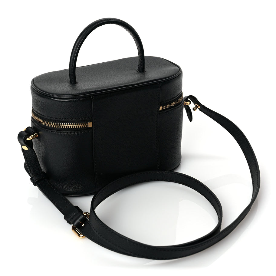 Versace Grained Calfskin La Medusa Mini Shoulder Bag Black Image 2