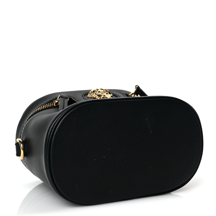 Versace Grained Calfskin La Medusa Mini Shoulder Bag Black Image 3