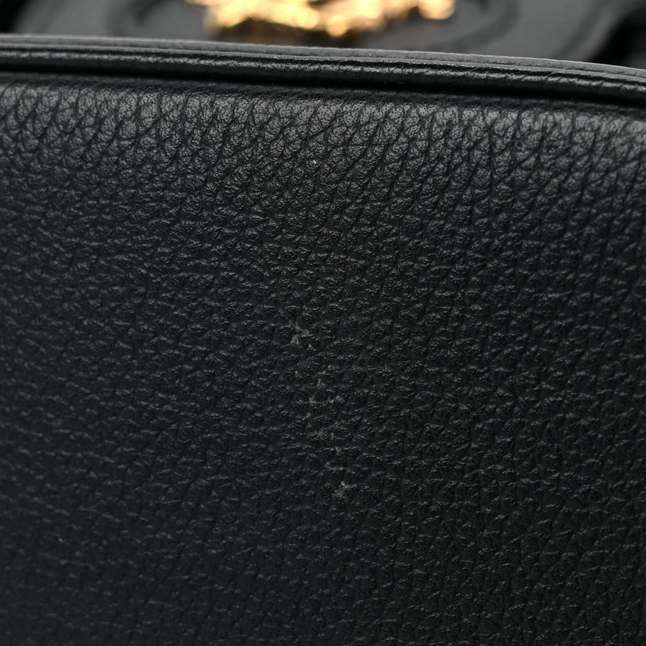 Versace Grained Calfskin La Medusa Mini Shoulder Bag Black Image 9