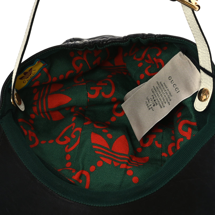 Gucci GUCCI X ADIDAS Dollar Calfskin Trefoil Stefanos Baseball Hat S Black Image 7
