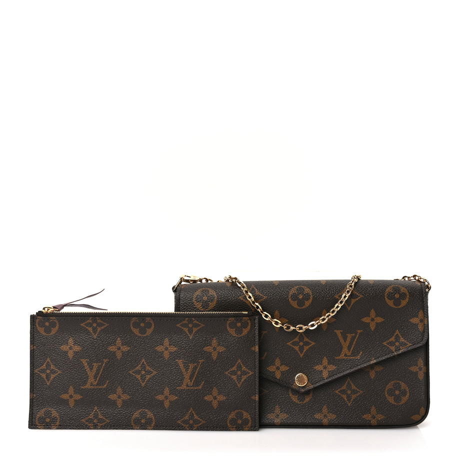 Louis Vuitton Monogram Pochette Felicie Chain Wallet Fuchsia Image 2