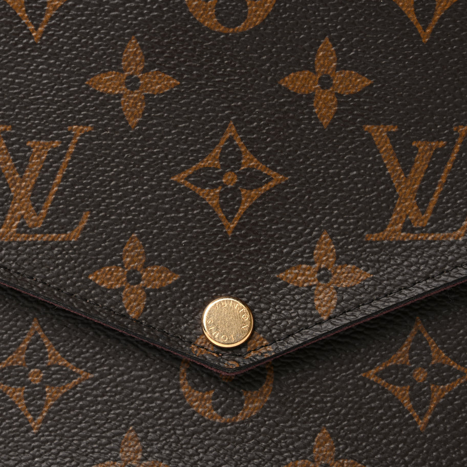 Louis Vuitton Monogram Pochette Felicie Chain Wallet Fuchsia Image 7