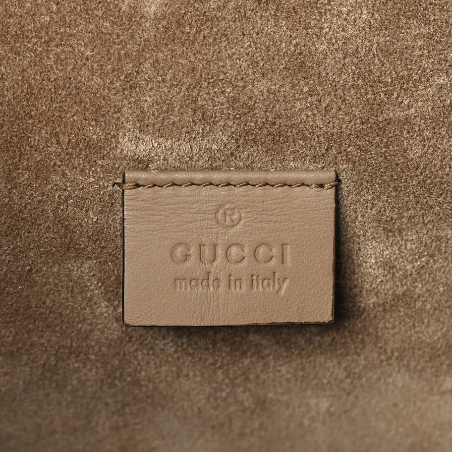 Gucci GG Supreme Monogram Bird And Flowers Embroidered Medium Dionysus Shoulder Bag Taupe Image 5