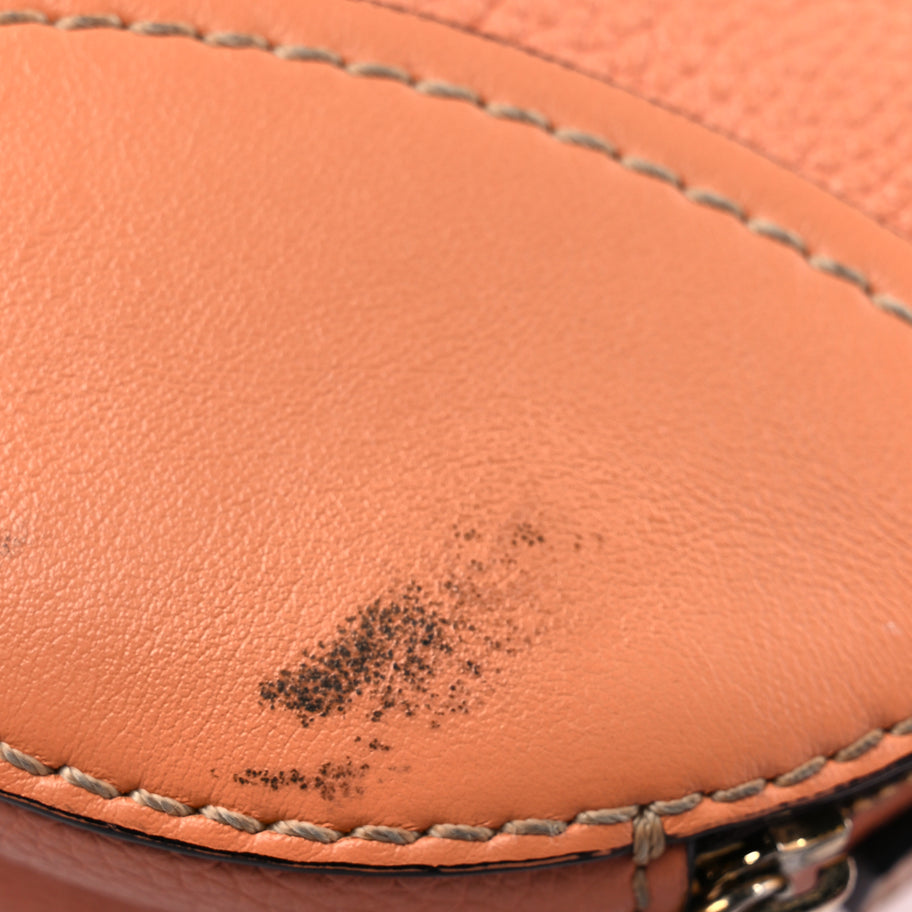 Chloe Grained Shiny Calfskin Mini Round Daria Bag Peach Bloom Image 6