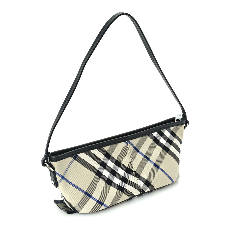 Burberry Essential Check Simple Zip Baguette Lichen Image 2