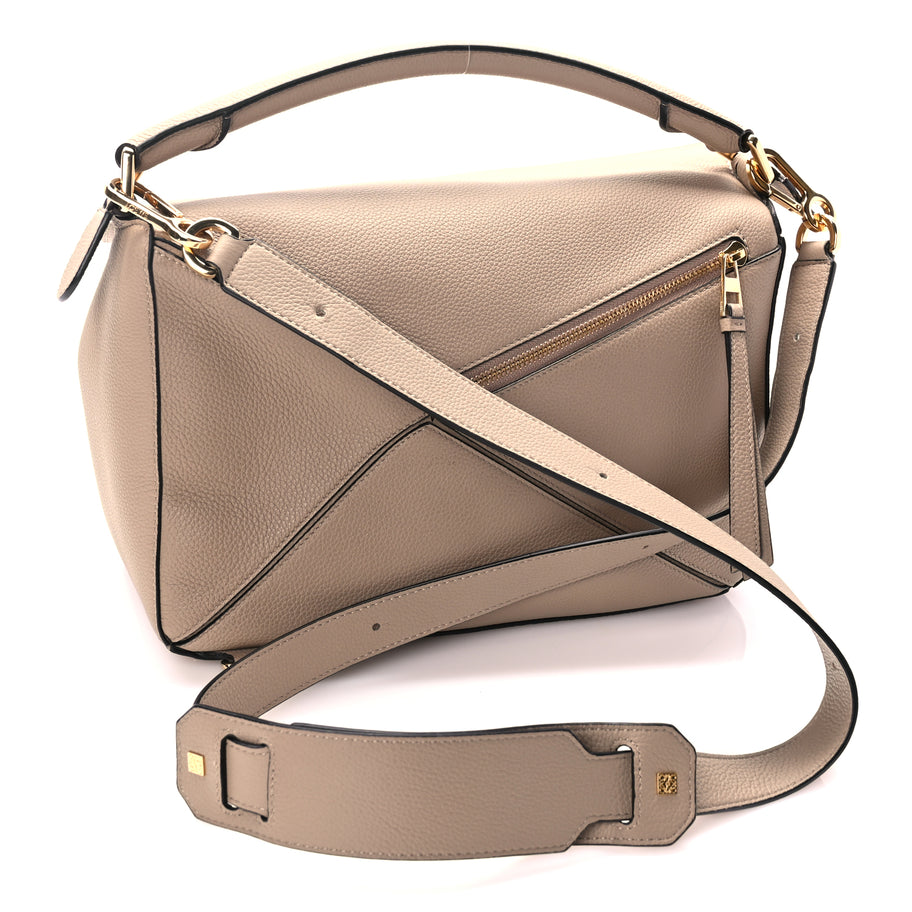 Loewe Calfskin Medium Puzzle Bag Sand Image 2