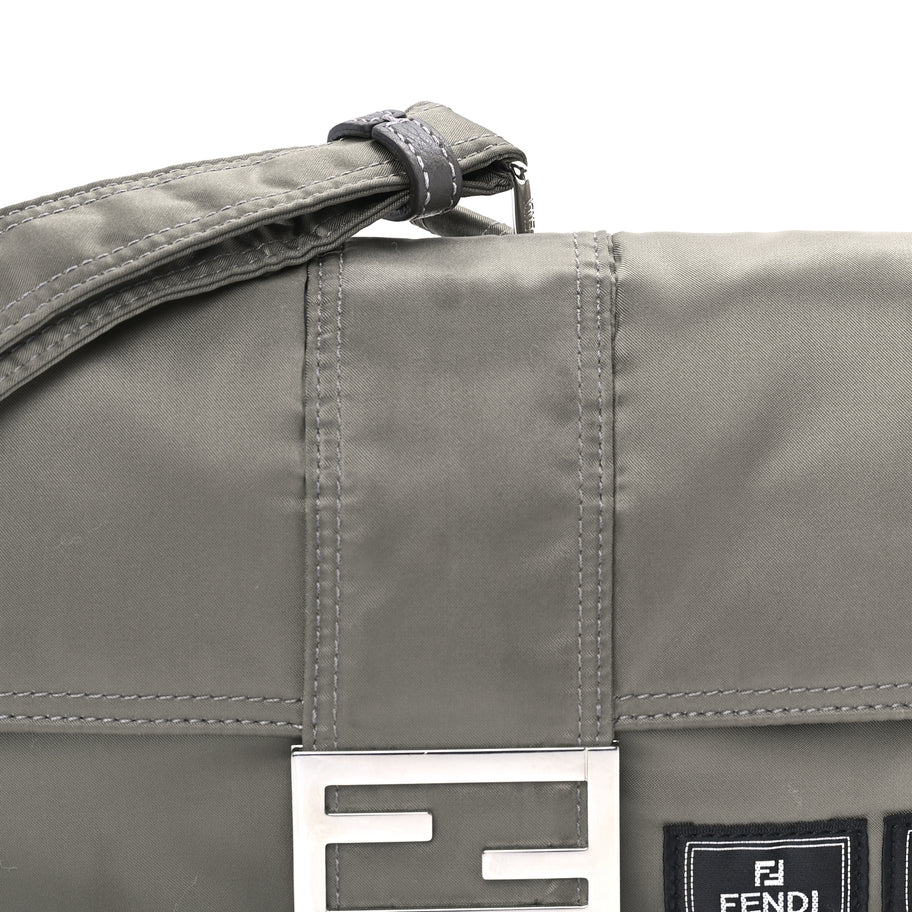 Fendi X PORTER Nylon Regular Belt Baguette Bag Khaki Image 6