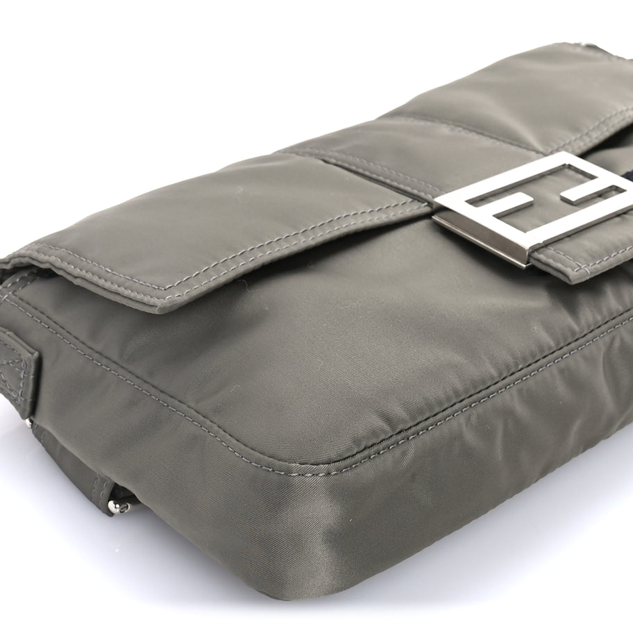 Fendi X PORTER Nylon Regular Belt Baguette Bag Khaki Image 7