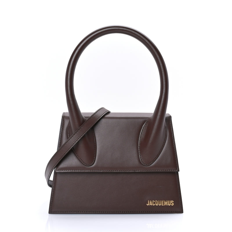  Jacquemus Smooth Calfskin Le Grand Chiquito  Dark Brown