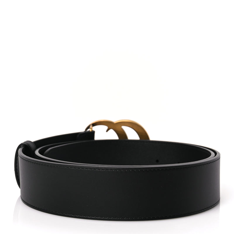  Gucci Calfskin Double G 40mm Belt 95 38 Black