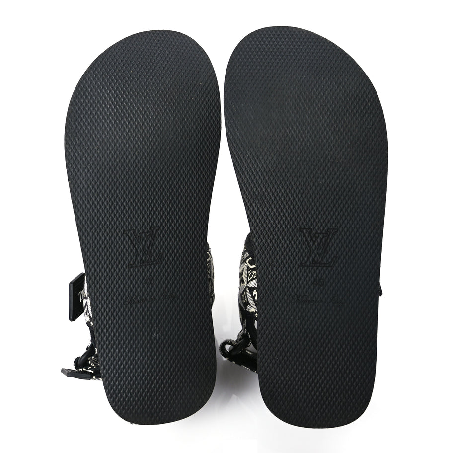 Louis Vuitton Jacquard Since 1854 Flat Arcade Sandals 40 Grey Image 6