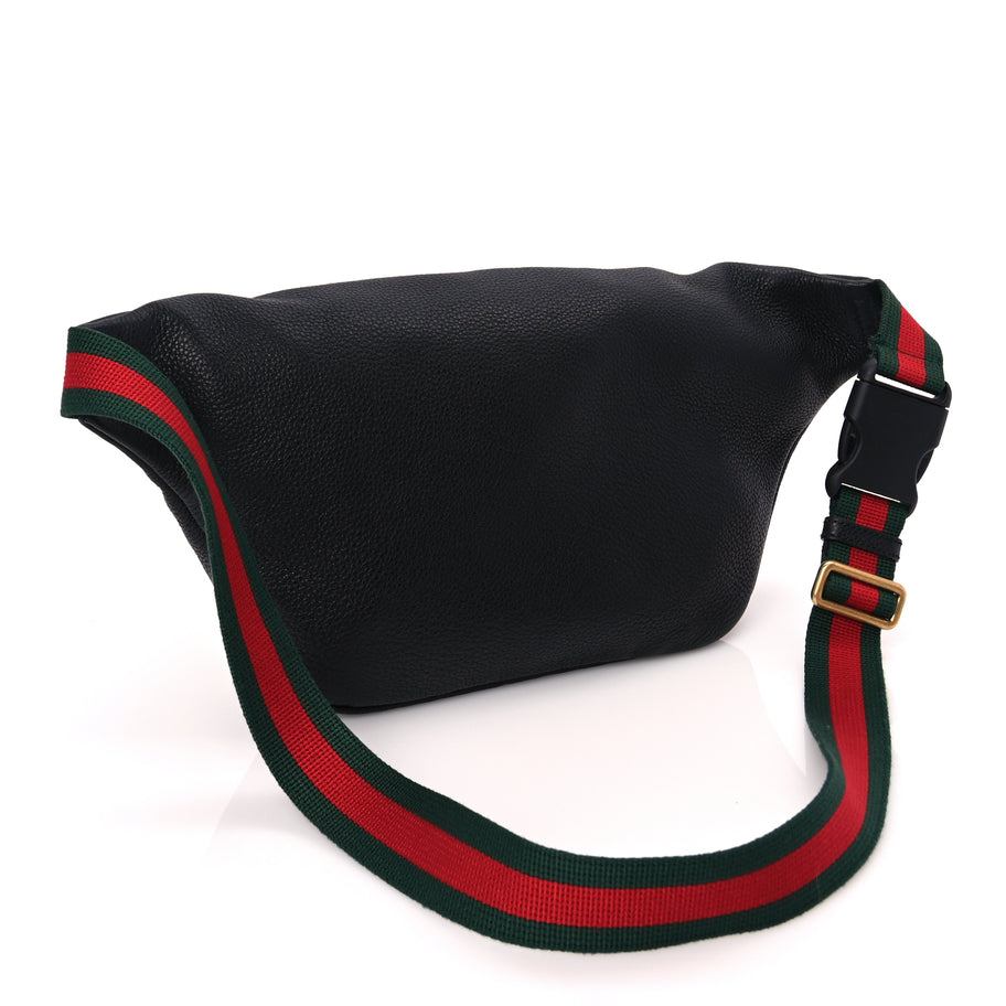 Gucci Grained Calfskin Logo Belt Bag Black Image 2