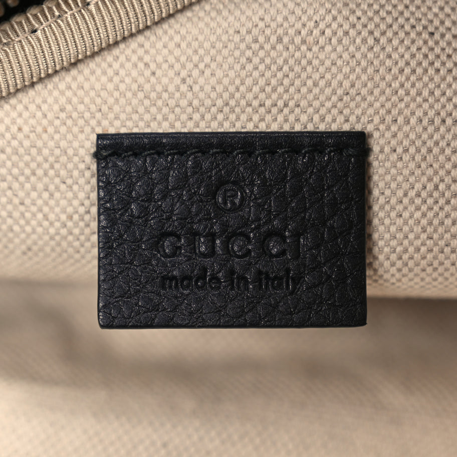 Gucci Grained Calfskin Logo Belt Bag Black Image 5