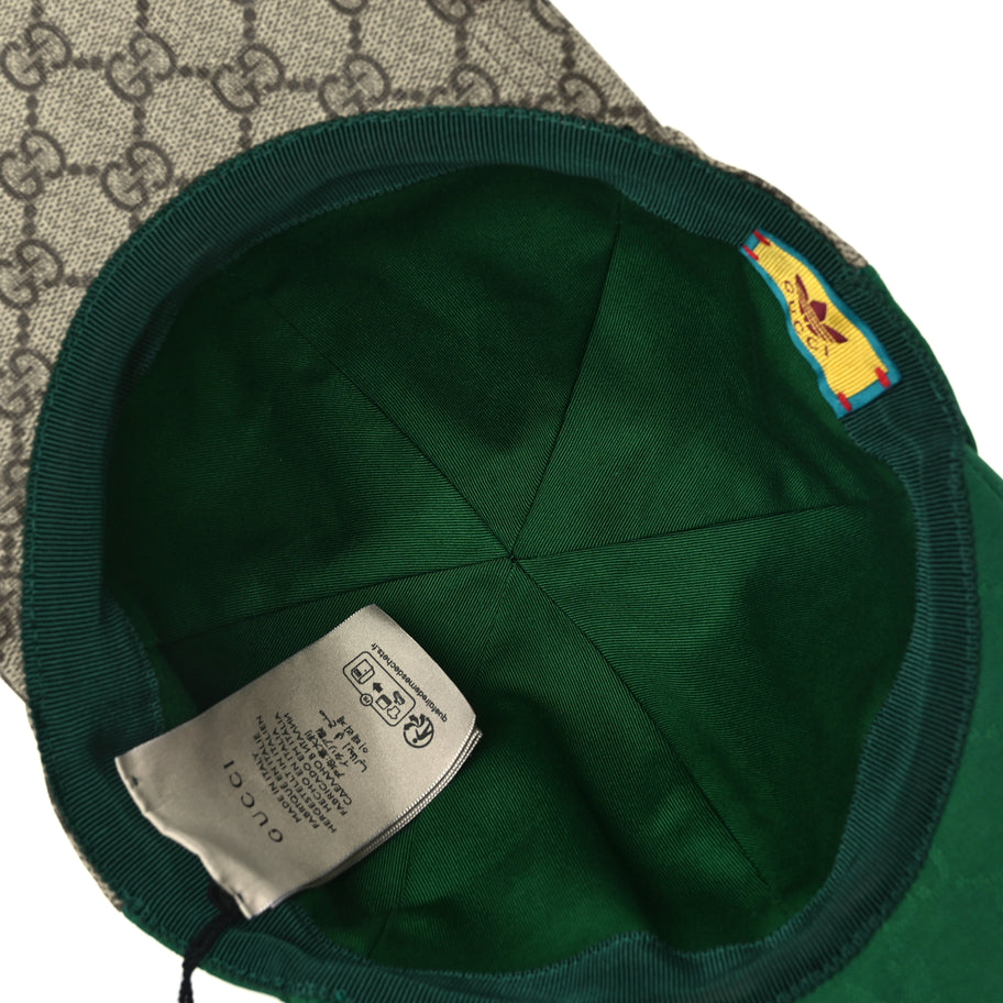 Gucci X ADIDAS GG Supreme Monogram Double Sided Baseball Hat S Beige Green Image 6