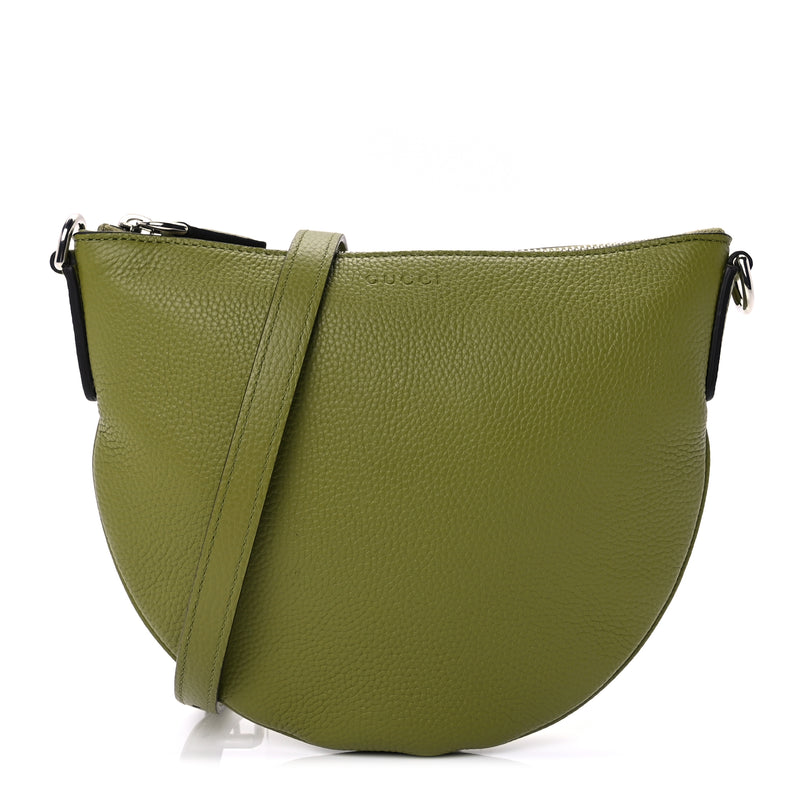  Gucci Pebbled Calfskin Mini B Shoudler Bag  Green