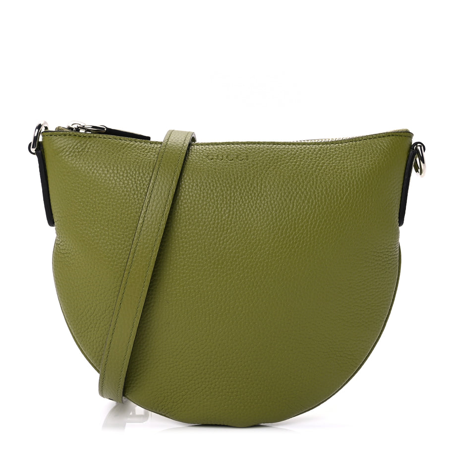Gucci Pebbled Calfskin Mini B Shoudler Bag  Green Image 1