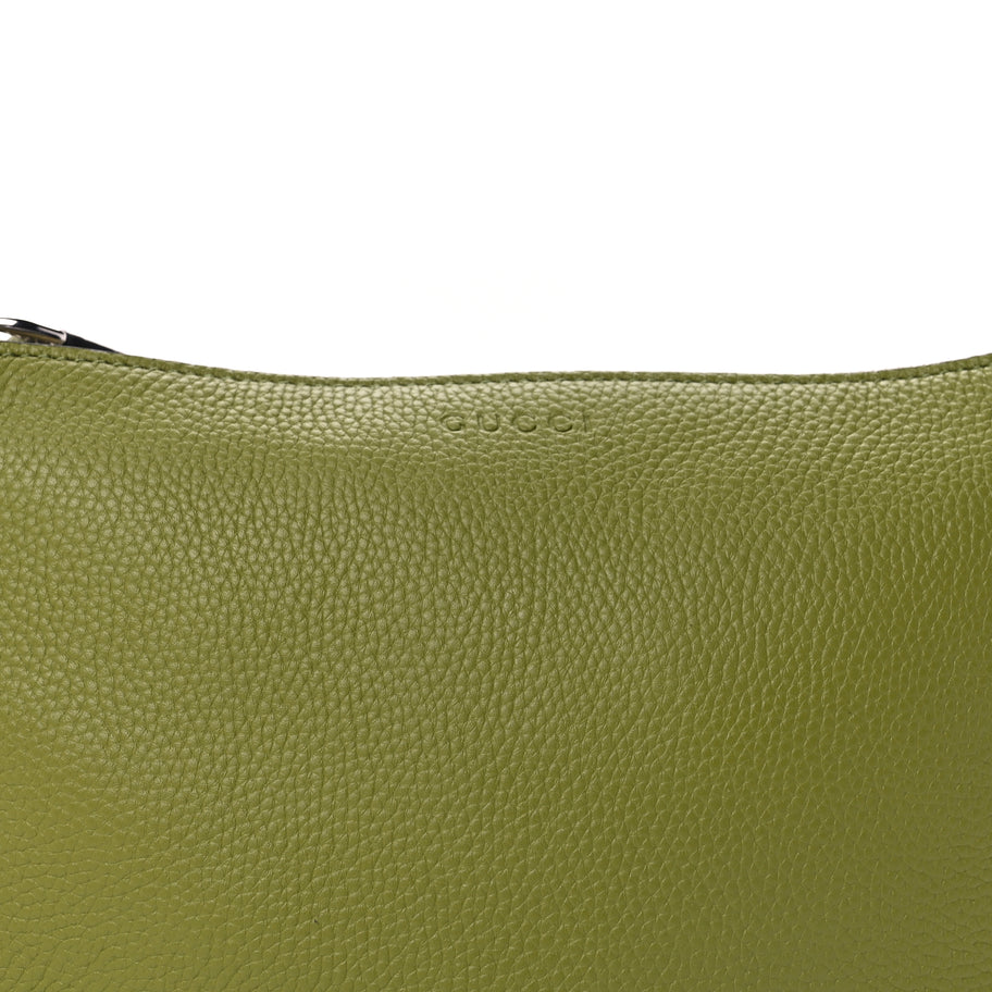 Gucci Pebbled Calfskin Mini B Shoudler Bag  Green Image 6