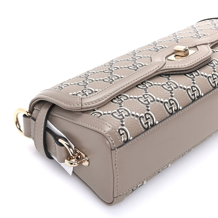 Gucci GG Shadow Monogram Small Luce Shoulder Bag Beige Image 7