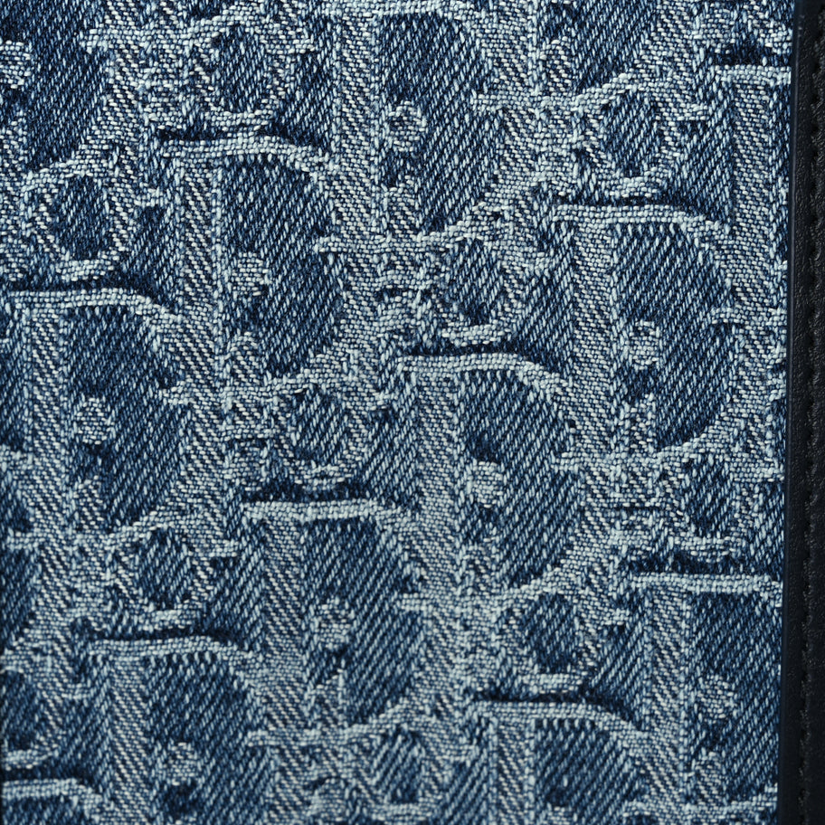 Christian Dior Denim Oblique Groove 25 Bag Blue Denim Image 6