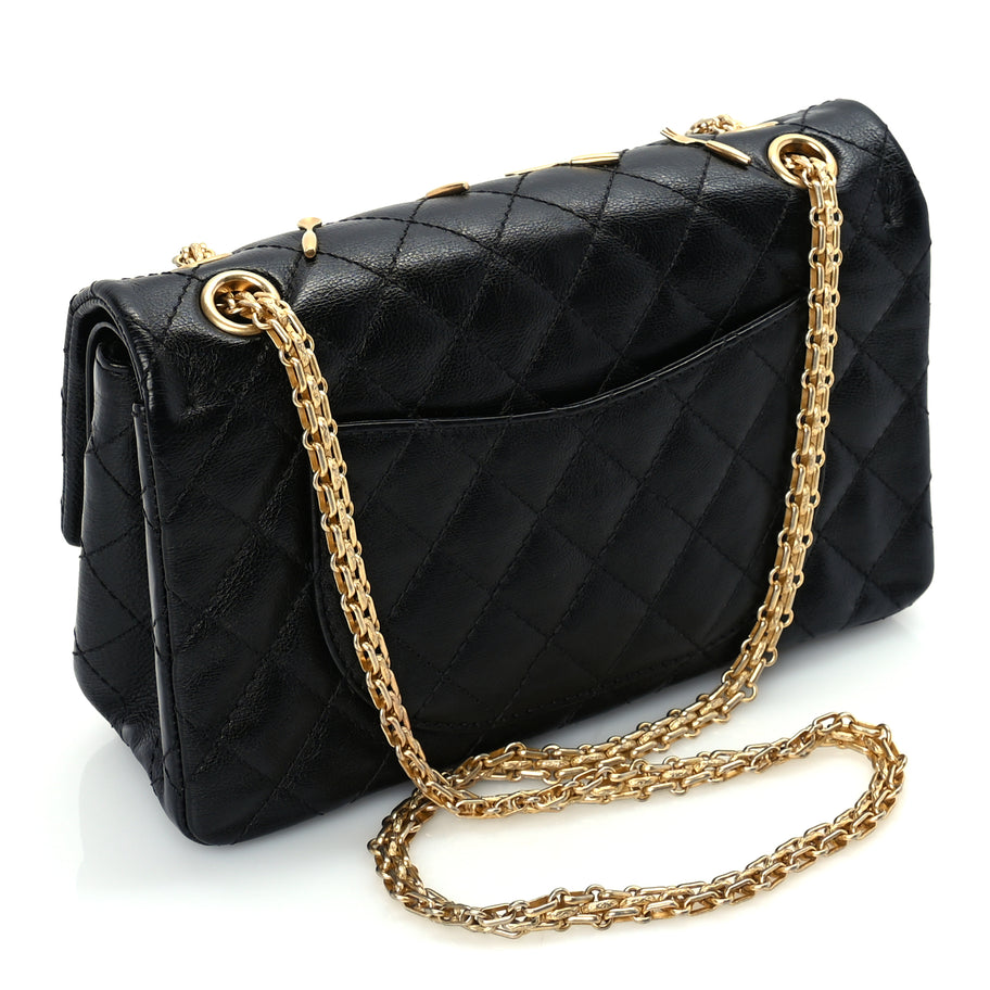 Chanel Calfskin Quilted Spoon Charms Brasserie 2.55 Reissue 225 Flap  Black Image 2