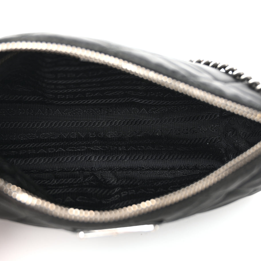 Prada Nylon Tessuto Impuntu Quilted Crossbody Bag Black Image 4